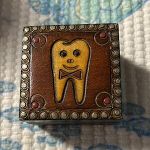 Source Unknown Red and Brown Decorative Frame with Scrollwork and Studded Border